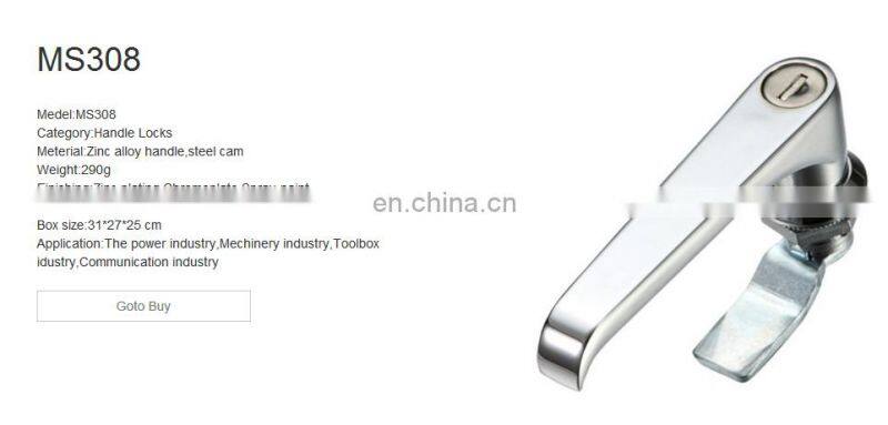 MS308 Zinc Alloy Chrome Coated Industrial Handle Lock