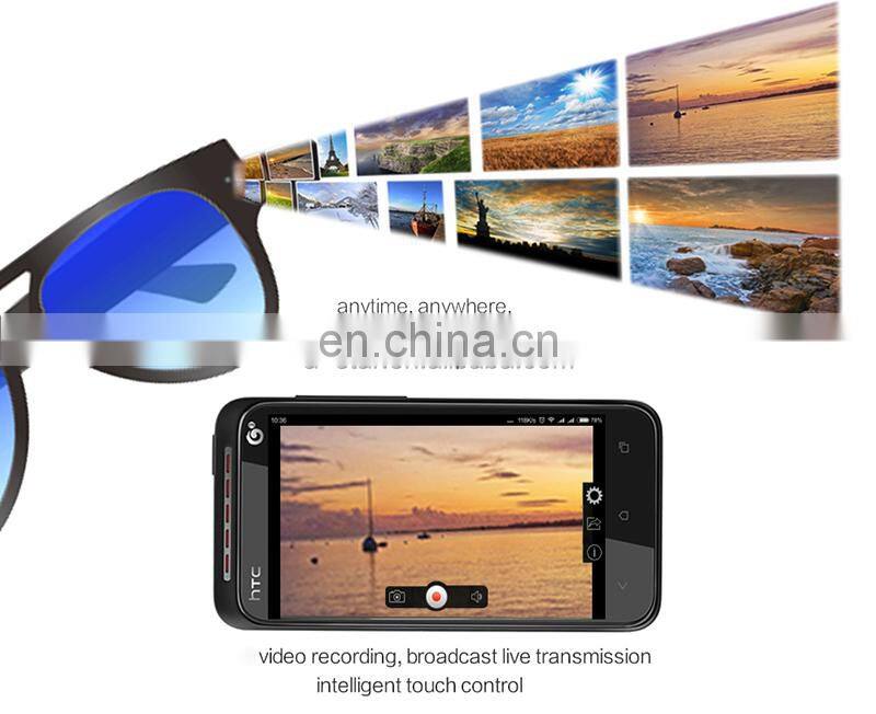 High Tech 1080P Full HD live streaming NO Hole Invisible android wifi video glasses camera