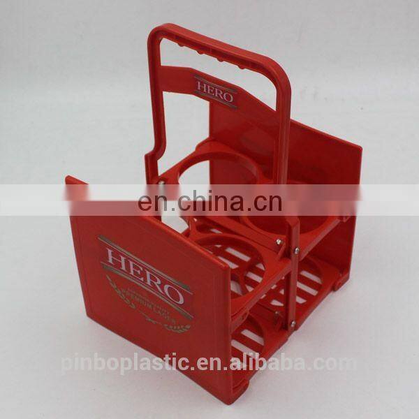 Plastic Foldable 4 Pack Beer Bottle Carrier