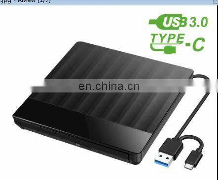 2022Slim External Optical Drive USB 2.0 DVD Combo DVD ROM Player CD-RW Burner Writer Plug and Play For Macbook Laptop Desktop PC