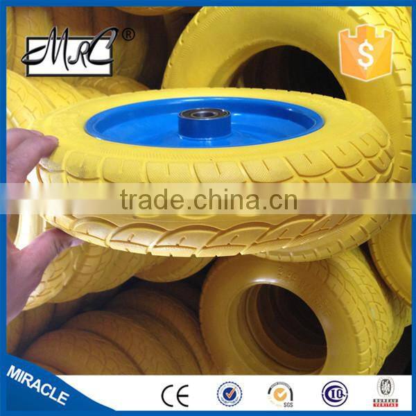 China pu wheel 330mm diameter 325-8 wheel for wheelbarrow