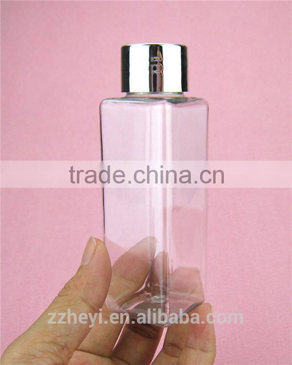 3oz 80ml clear square pet plastic pump bottle for lotion packaging
