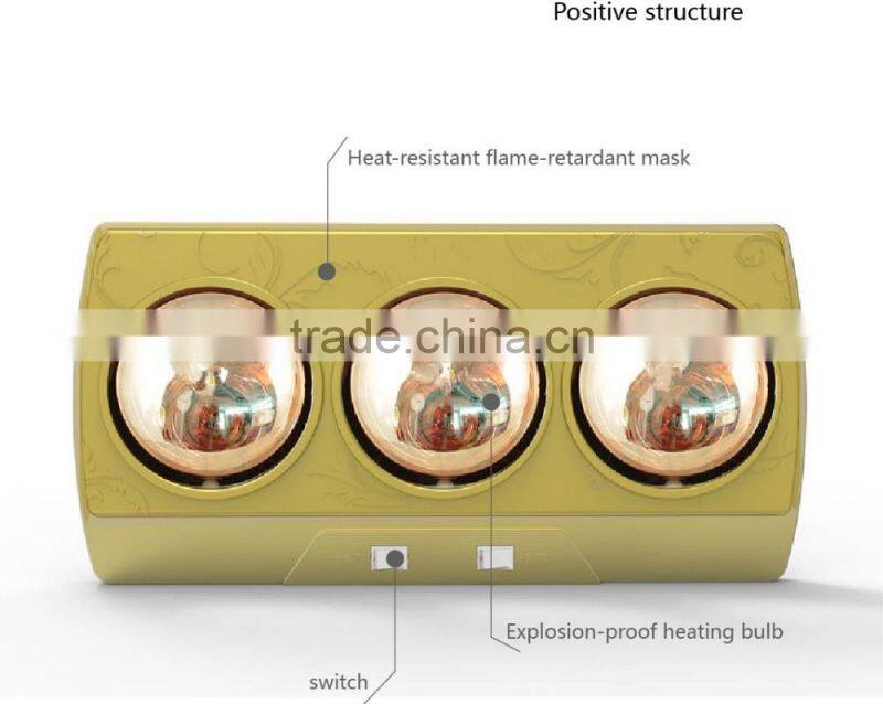 wall mount bathroom heater lamps with CE,ROHS,SASO certifications