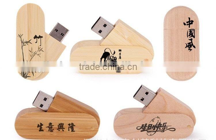 G&J 2014 fashion engraving logo wood usb flash drive
