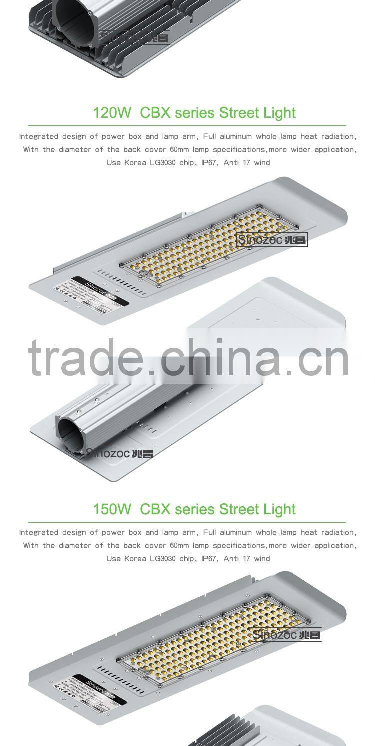 Sinozoc Hot sale waterproof Ip67 outdoor LED street light housing led garden light led road light LED highway lighting