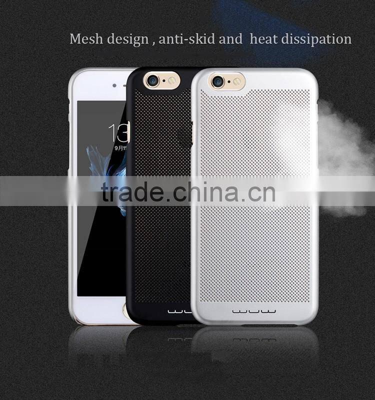 phone case for iphone 6splus with mesh design to dissipate heat