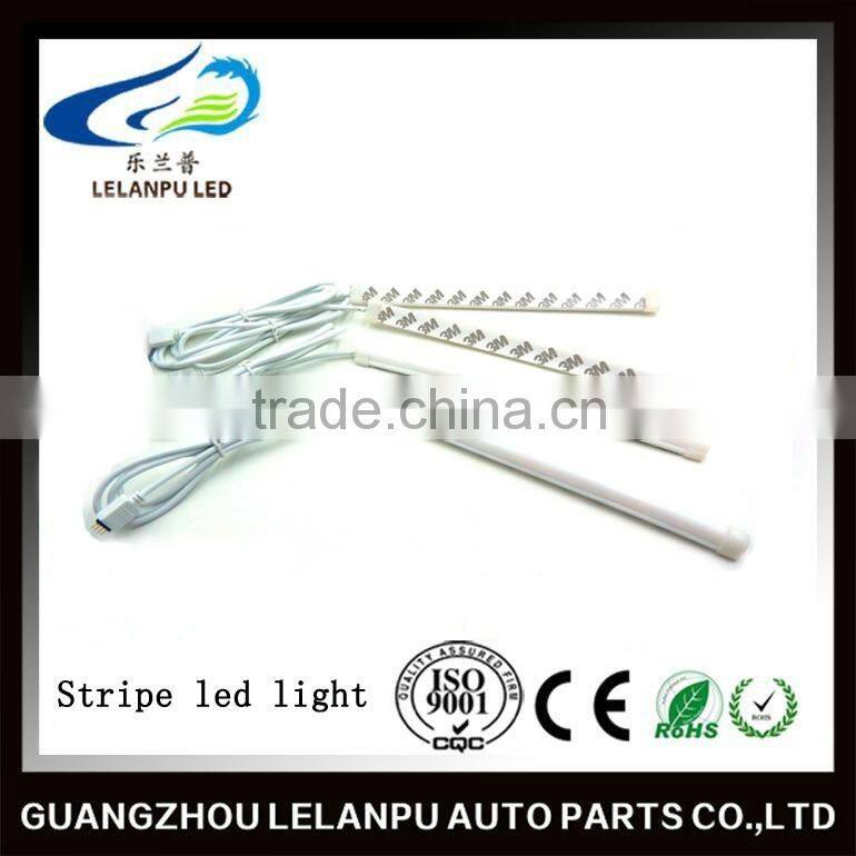 2016 fashion auto waterproof RGB 30mm LED daytime running light car stripe led Sound Activated atmosphere light