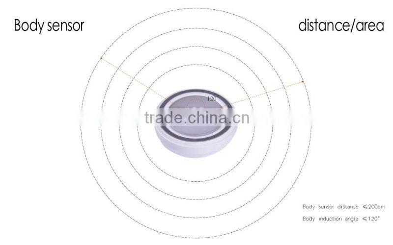 Human sensing induction light for orridor aisle storage room