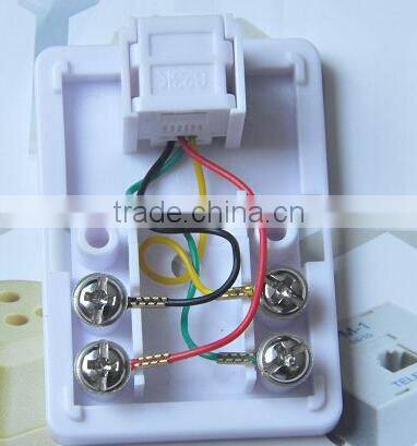 single port rj11White surface mount box