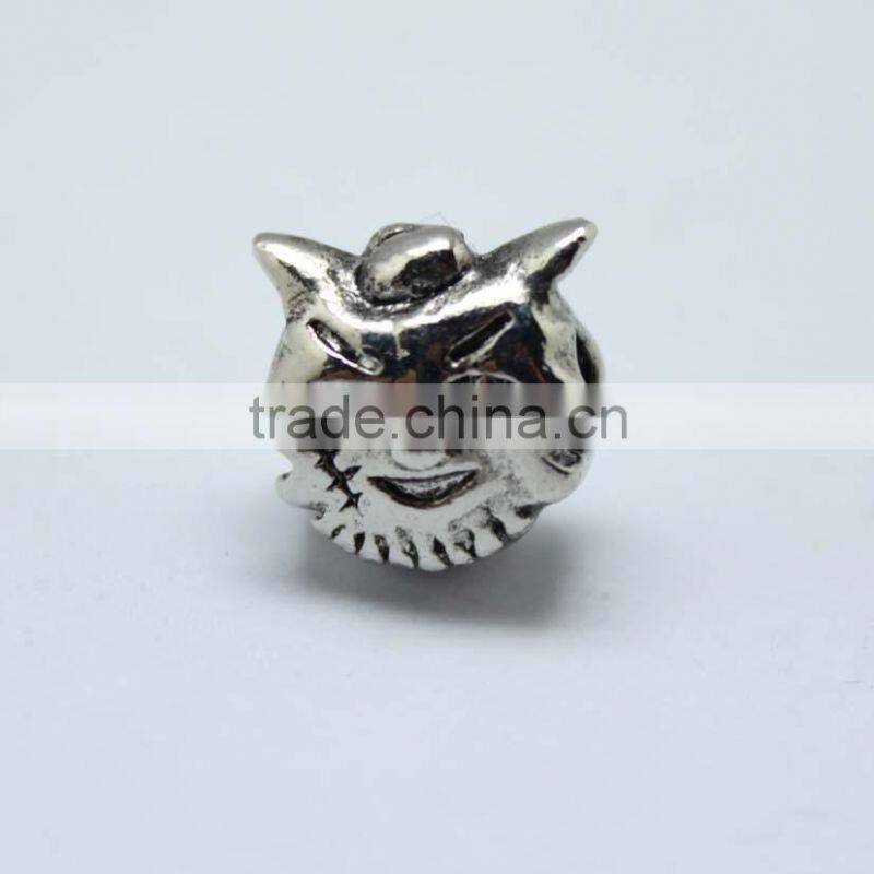 Wholesale HuiTailang Wolf Shape Zinc Alloy Slider Beads with Round Hole for Bracelets