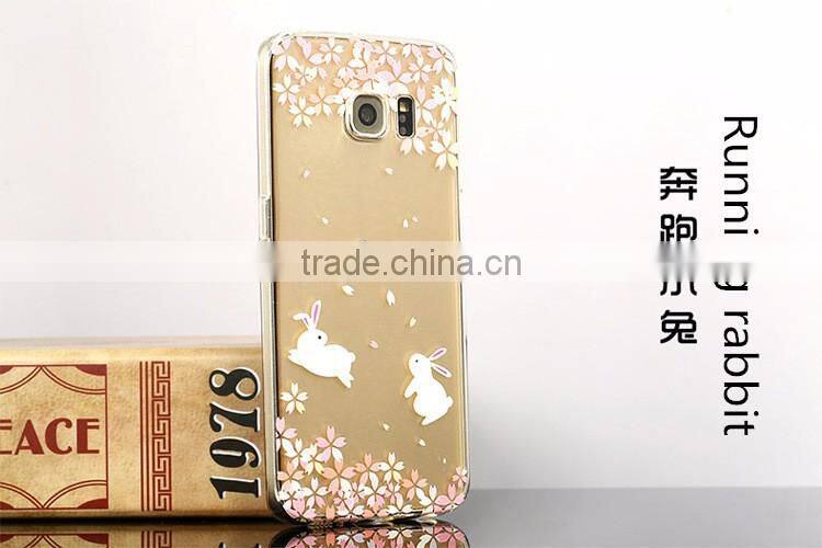 Exquisite transparent painted silicone soft case for Samsung