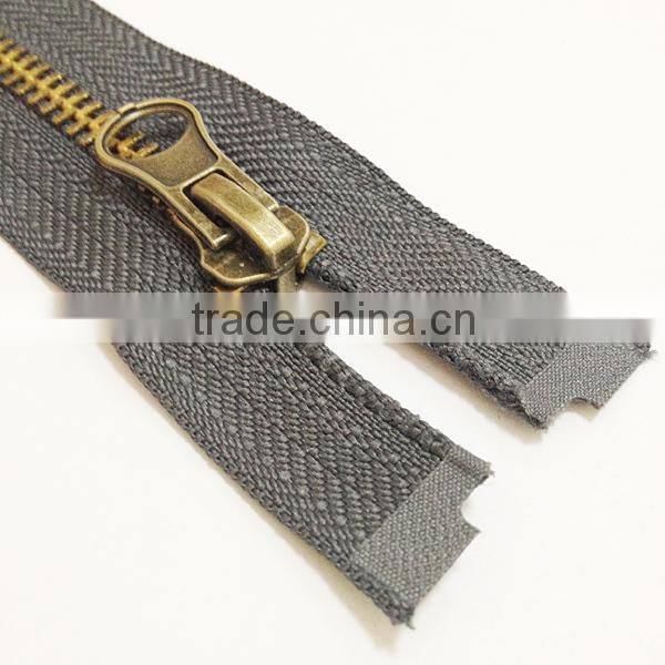 #5 metal open end cheap zipper for man clothing