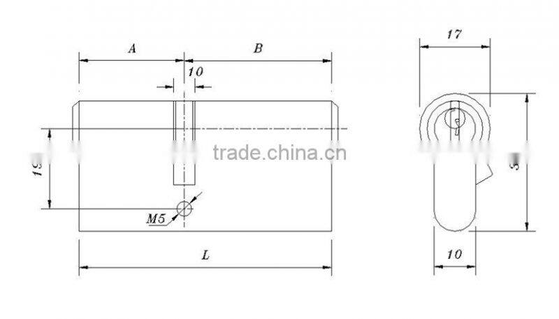 Half Euro Profile Brass Pin Cylinder Lock