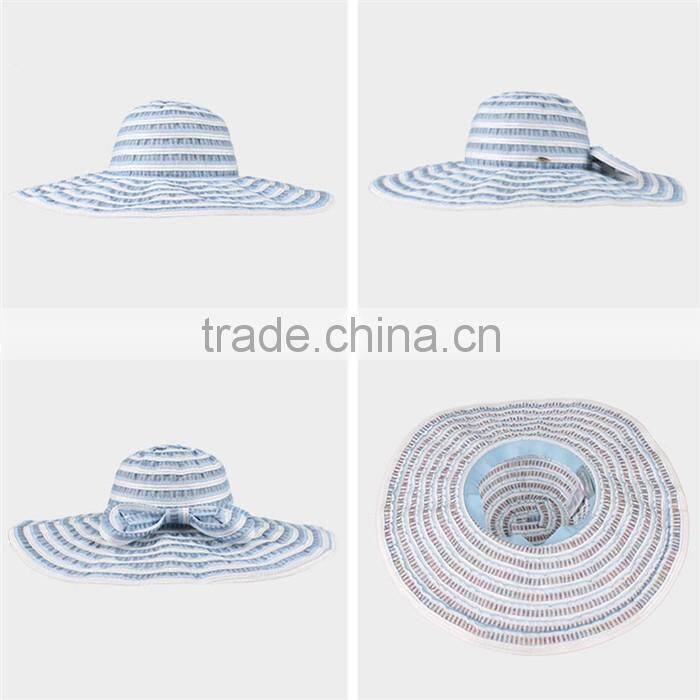 Fashion stripped handmade wholesale sun summer straw caps