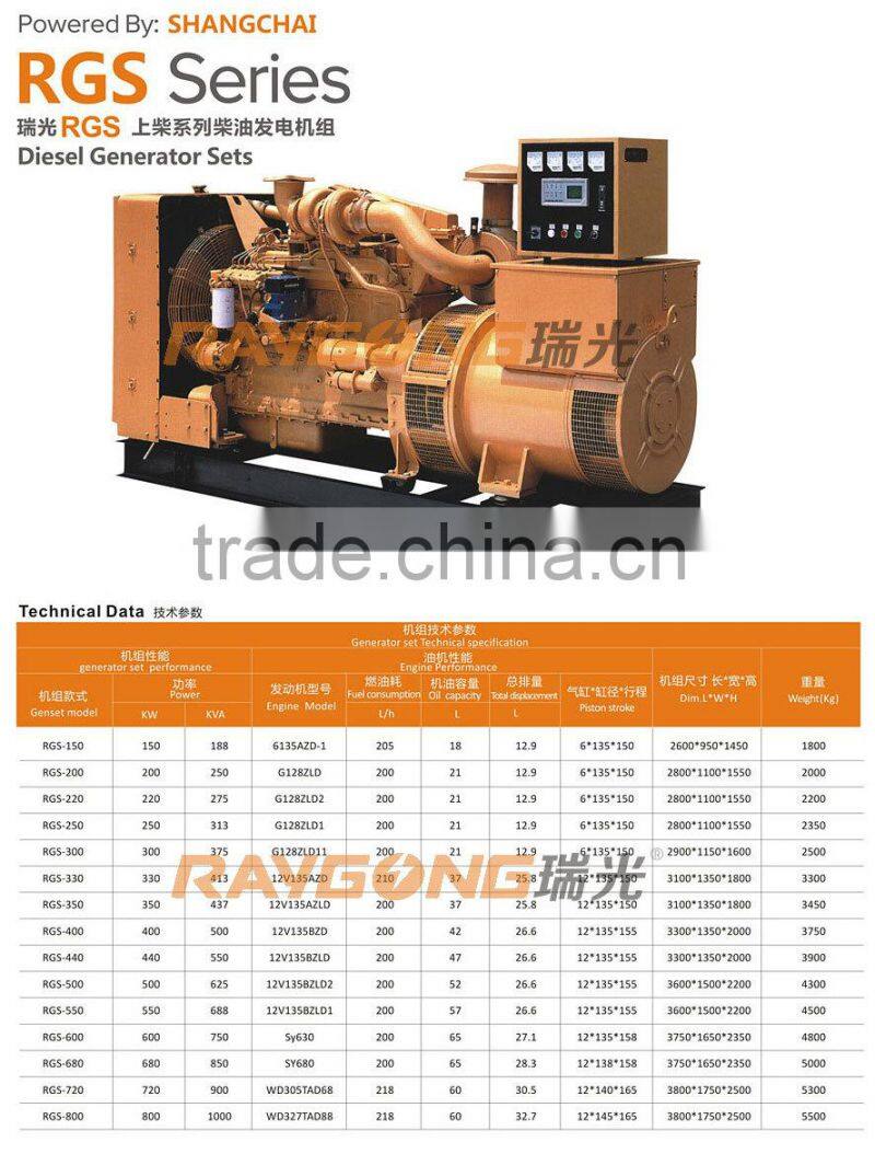 300KW Diesel Electric Generator