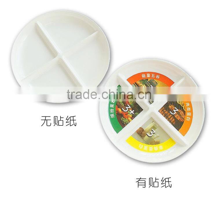 Custom print melamine compartment plate divided melamine plate