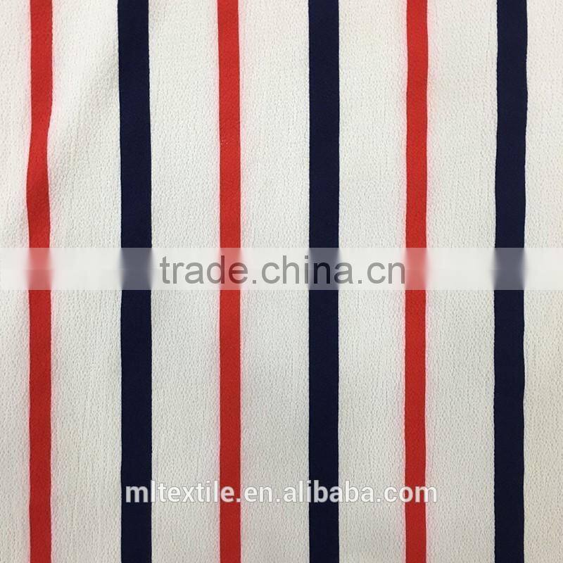 polyester chiffon stripe fabric/shirt fabric