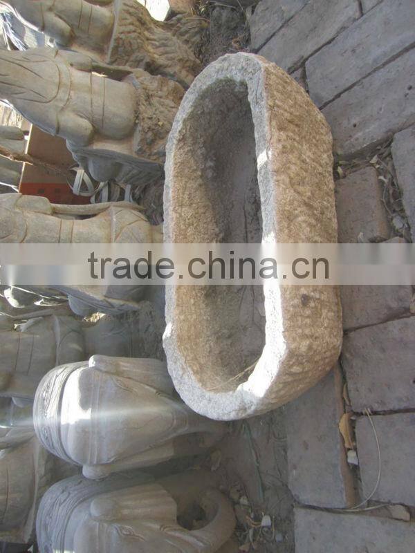 Chinese Antique Outdoor Garden Stone Water Manger