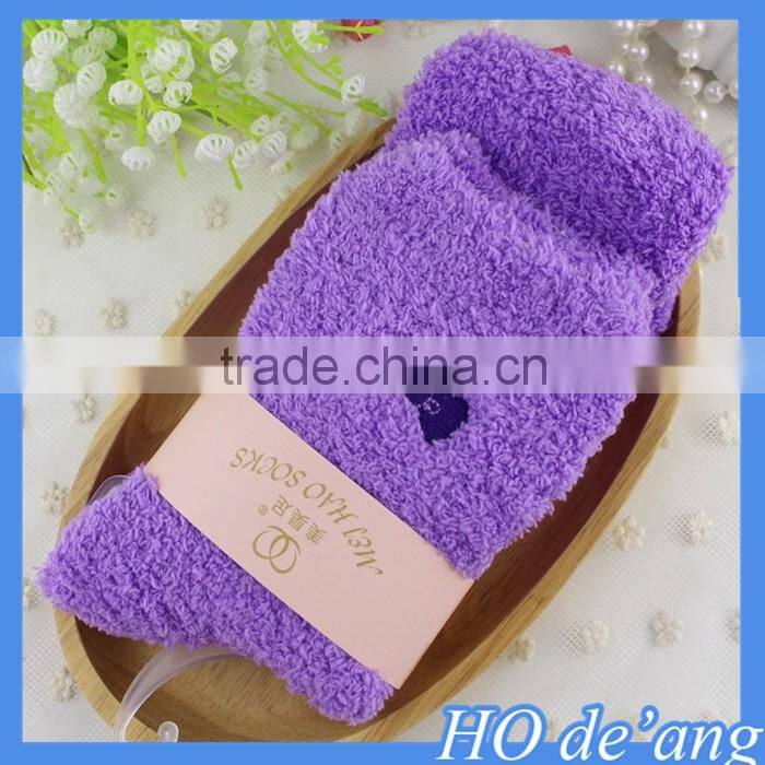 Factory direct thick warm socks embroidery women socks Imitate cashmere socks wholesale MHo-219