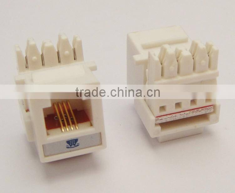 Mini cat3 Telephone RJ-11 Keystone Jack