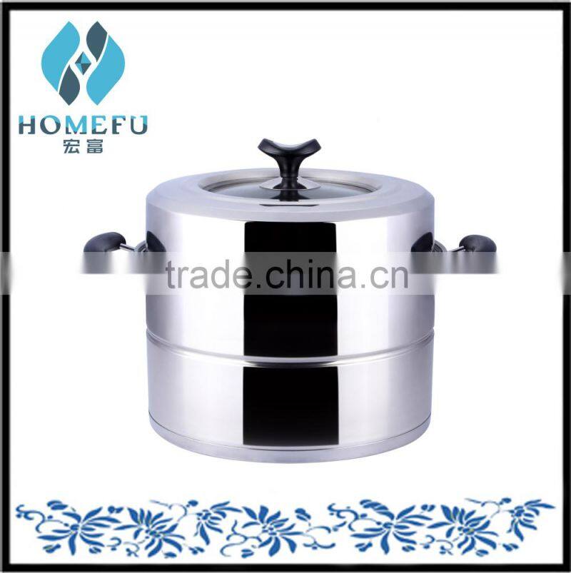 multi-layer stainless steel dim sum steamer cooking pot with glass lid as seen on tv