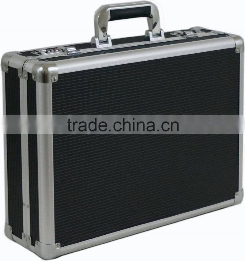 Aluminum Tool Case with Black Shoulder Belt for Easy Carrying, Measures 455 x 330 x 152mm
