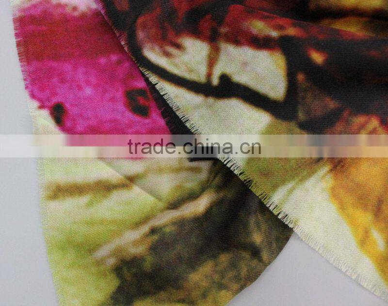 fashion multicolor 100% wool pashmina scarf