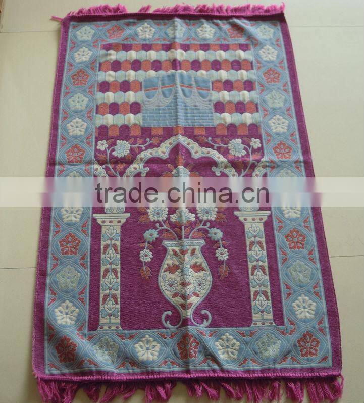 BT- 607adult muslim prayer mat and rugs with bag Haji gift