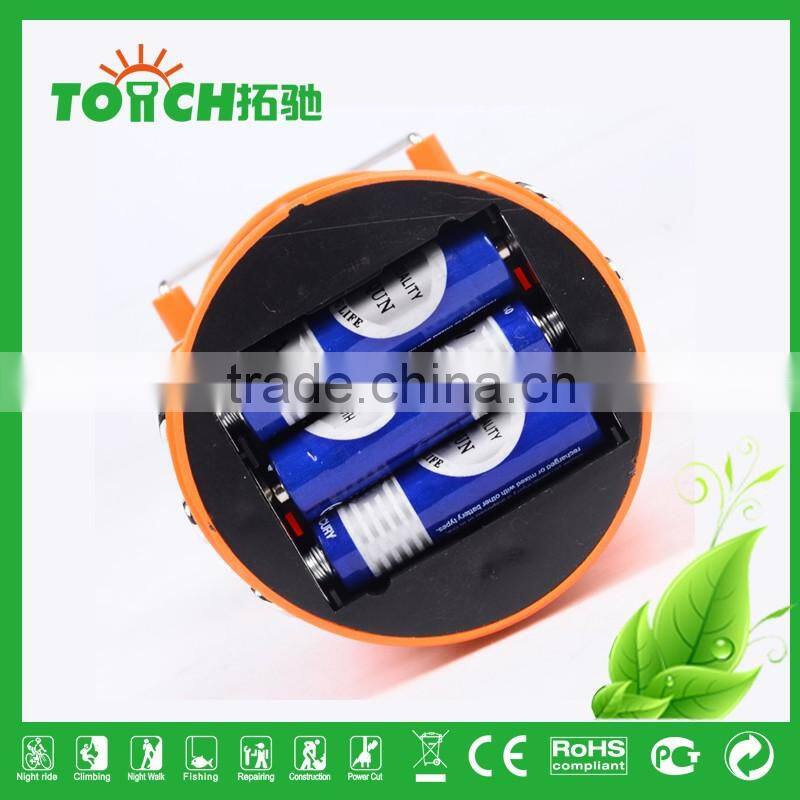 Ball Bulb ABS Plastic Lantern Light Fashion New Design Orange Camping Lamp with Inner Battery and Charger