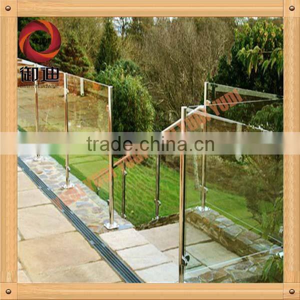 stainless steel glass balcony and stair railing