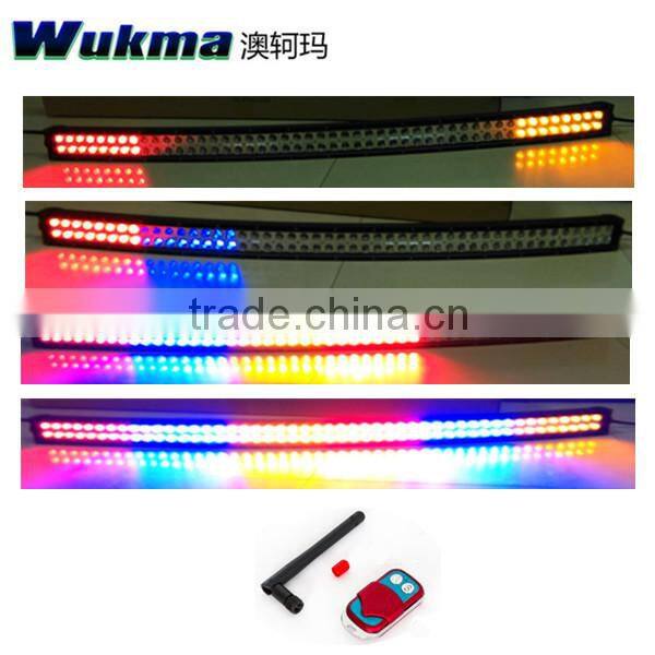30inch 40 inch 50inch color change remote control led light bar, red, amber ,blue and white strobe light bar