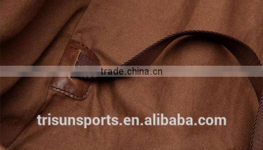 2016 Hot selling mens leather rolling duffel suitcase bag for short traveling