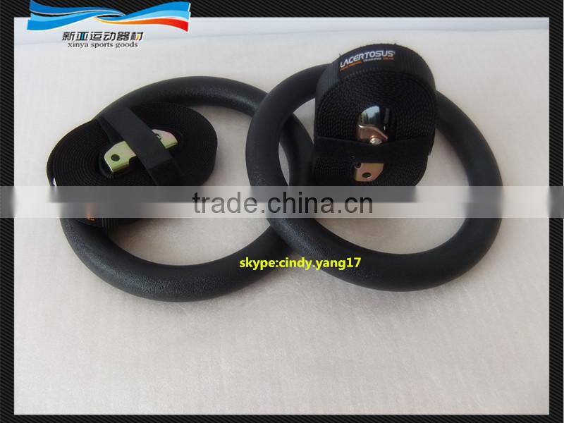New Gym Ring PC Gym Ring with strap(25mm) 2015 NEW! GYM RING,WOOD RING,OLYMPIC RING