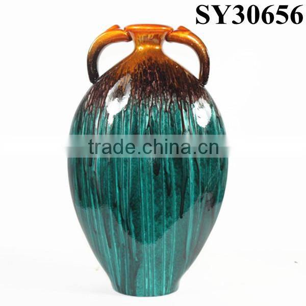 Green big ceramic home goods decorative vase