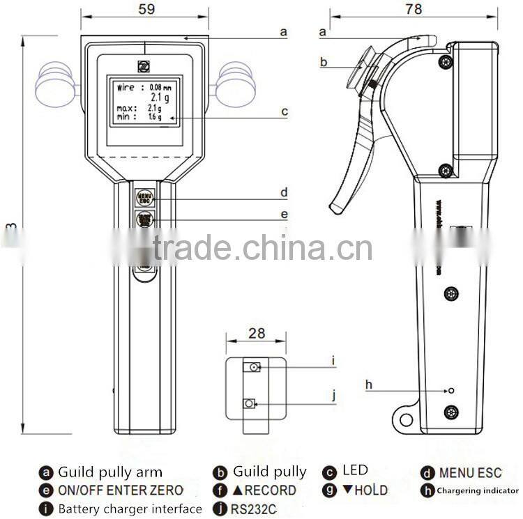 Wire Rope Digital Tension Meters in Testing Equipment(JH)