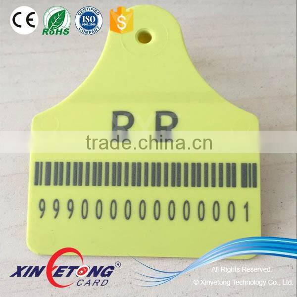 LF HF RFID Passive Animal Management Tag/RFID Ear Tag For animal