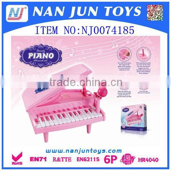 Pink piano toy girls favorite gift toy plastic toy piano with mcrophone