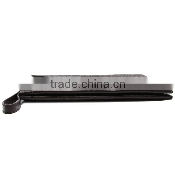 Letters pattern leather men clutch purse bags and wallets for business