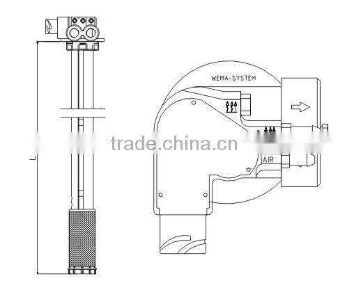 fuel level sensor with fuel supply and suction element