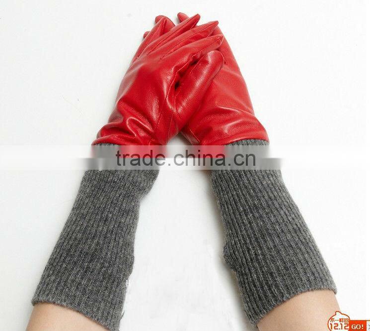 reversible ornament long sleeve cutton gloves