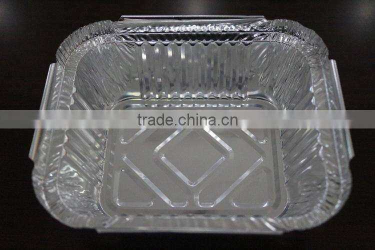 rectangular small No.2 Oblong aluminum foil container for food packing
