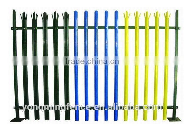 PVC coated Metal Steel tubular palisade Fencing