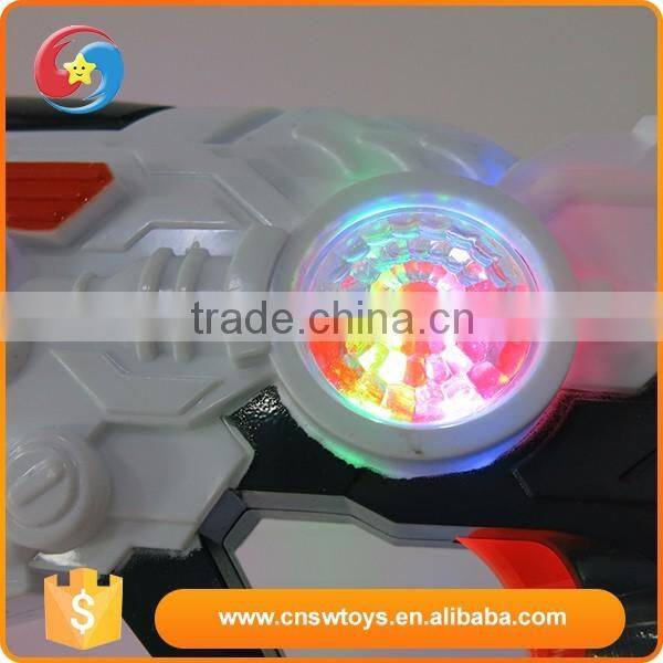 Promotional creative funny kids plastic B/O gun with light and music