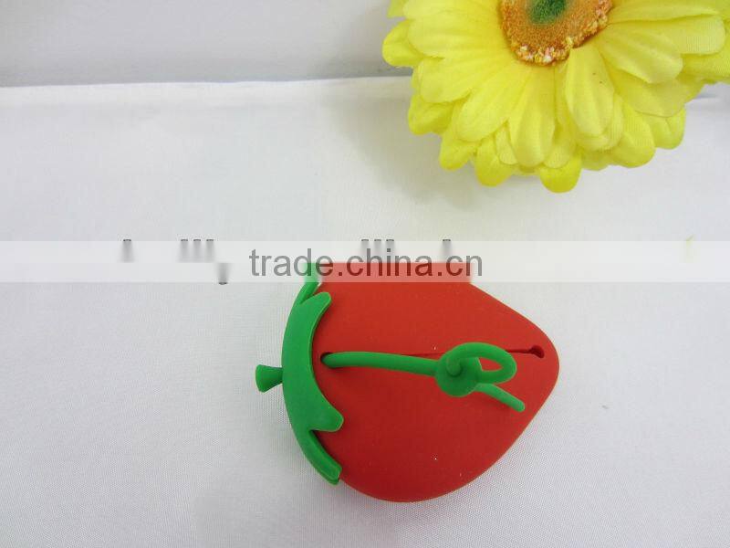Fashion Strawberry Cute styles Silicone Key holder soft skin case factory