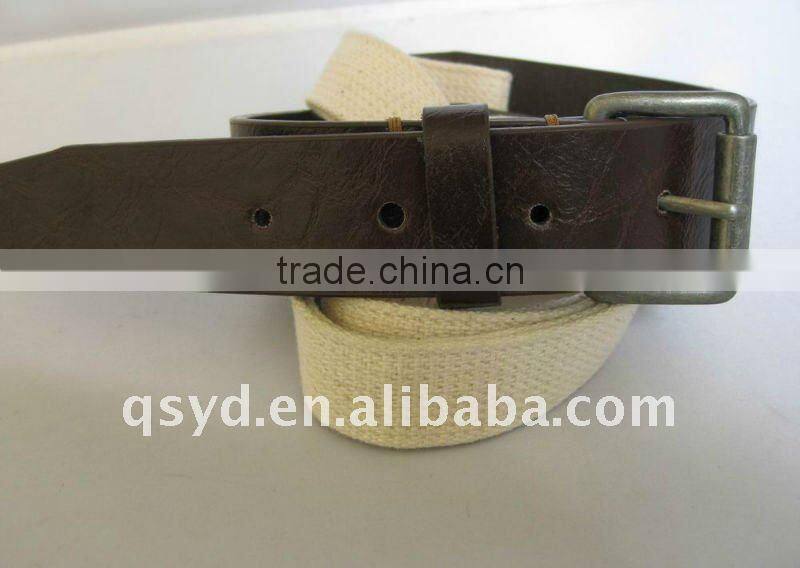 Woman White Cotton Western Stylish Belt
