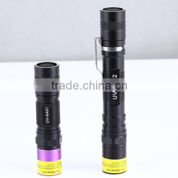 Quality is our culture 365nm 3W small uv light from Tank007 China NO.1 UV flashlights supplier