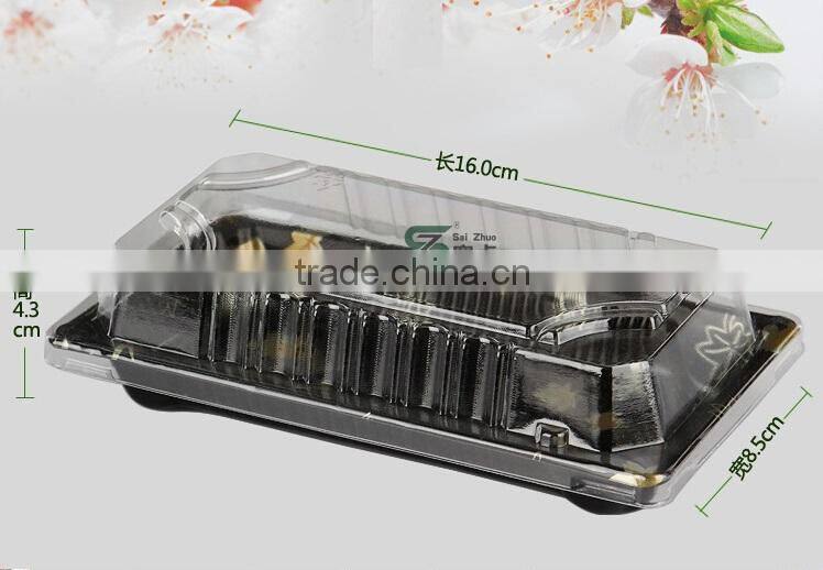 rectangle embossing sakura momiji sushi take out container