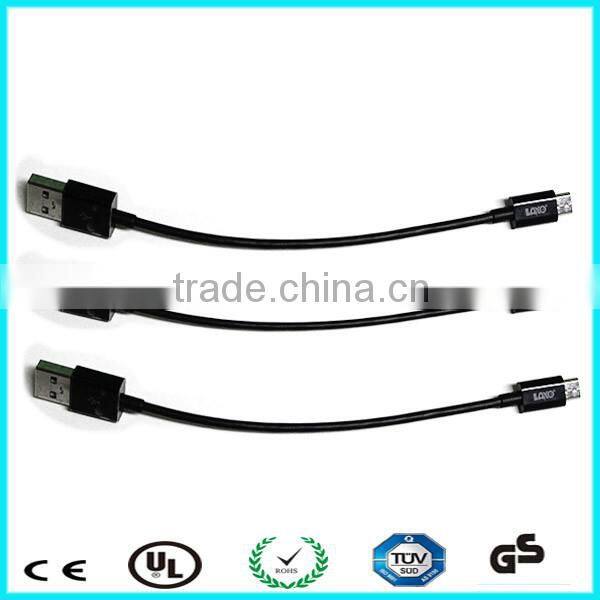 10cm short micro usb charging cable for power bank