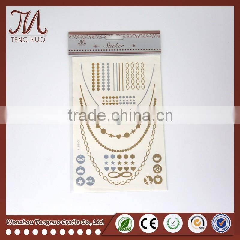 Non-toxic Waterproof Temporary Body Chain Tattoo Sticker