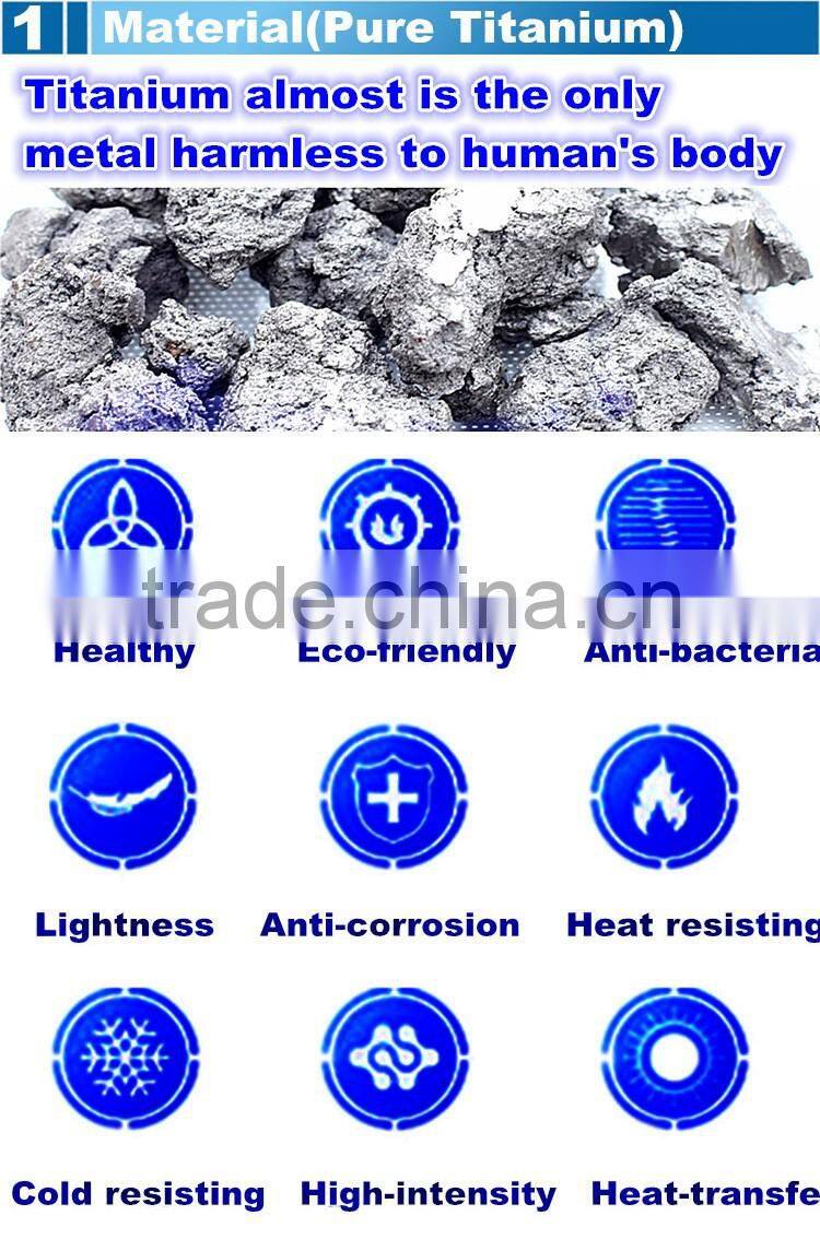 Pure Titanium metal travel beer mug cup